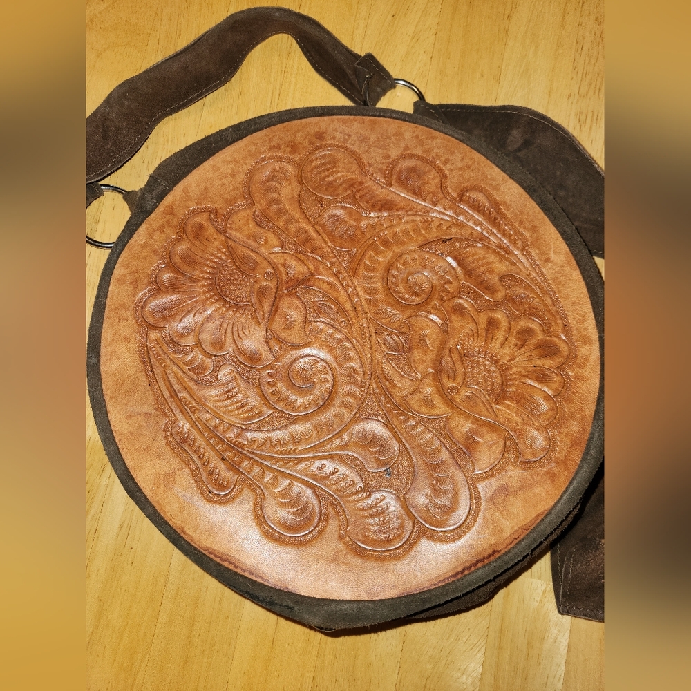 Hand Tooled Vintage Leather Purse